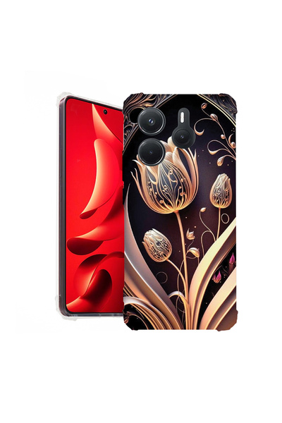 bestcase Αντικραδασμική θήκη πλάτης για Xiaomi Redmi Note 14 4G, Golden Tulip...