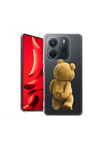 bestcase Carcasă spate antișoc pentru Xiaomi Redmi Note 14 5G, Teddy Bear Hid...