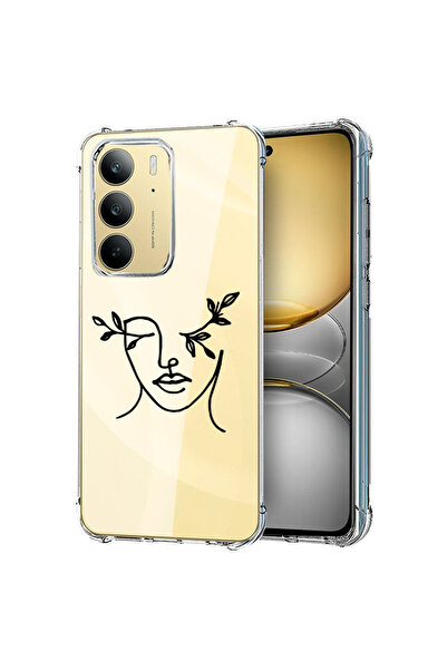 bestcase Carcasă spate antișoc pentru Realme C75, model abstract pentru femei...