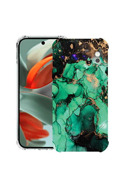 bestcase Carcasă spate antișoc pentru Google Pixel 9 Pro XL, marmură închisă,...