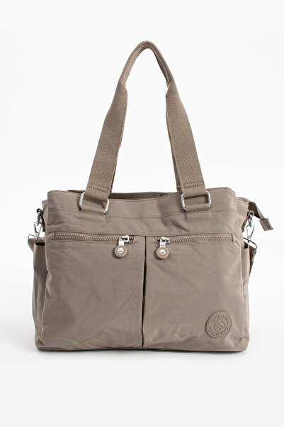 Sanmorris Γυναικεία τσάντα ώμου με πολλές τσέπες μεσαίου μεγέθους Daily HV3026 Mink