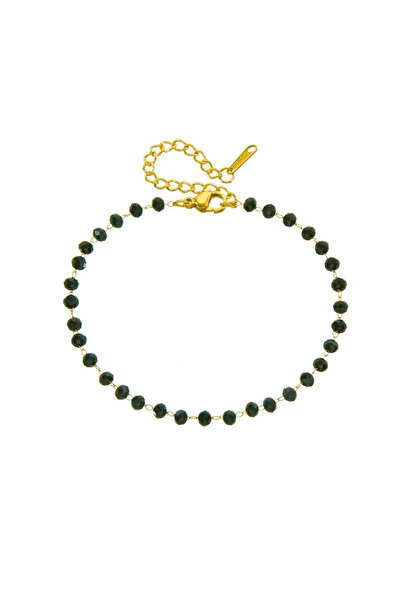 Pursehuit Brățară aurie, din oțel inoxidabil, suflată cu aur de 18k, cu mărge...