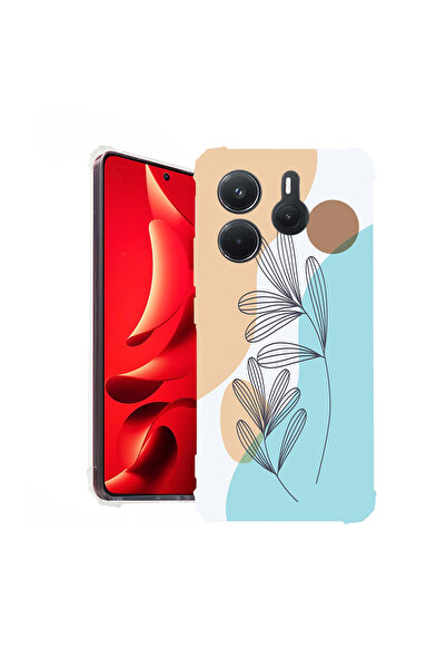 bestcase Carcasă spate antișoc pentru Xiaomi Redmi Note 14 5G, floare abstrac...