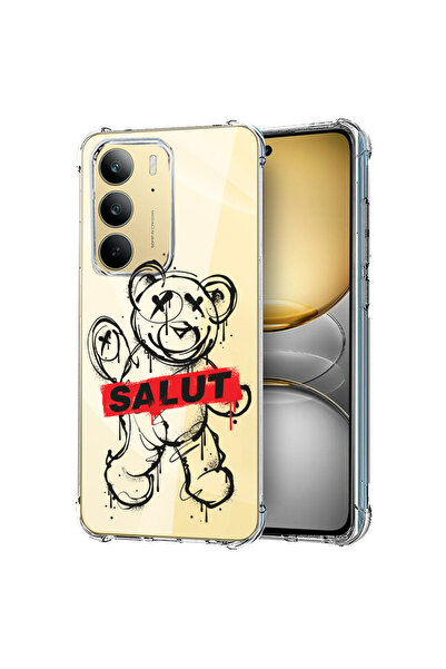 bestcase Carcasă spate antișoc pentru Realme 14x 5G, Teddy Bear Salut, 198829...