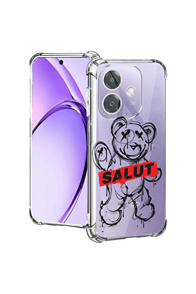 bestcase Carcasă spate antișoc pentru Oppo A60 5G / A40 / A40M, Teddy Bear Sa...