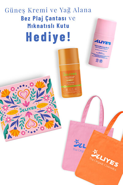 A Aliye's Aliyes Organik Güneş Kremi & Gece Yağı Seti – Hediye Mıknatıslı Kut...