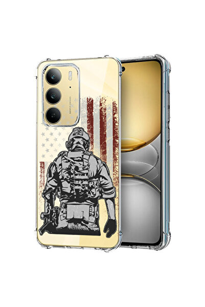 bestcase Carcasă spate antișoc pentru Realme 14x 5G, American Soldier, 198829...