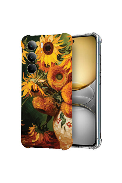 bestcase Αντικραδασμική πίσω θήκη για Realme 14x 5G, Ζωγραφική με ηλίανθο, 19...