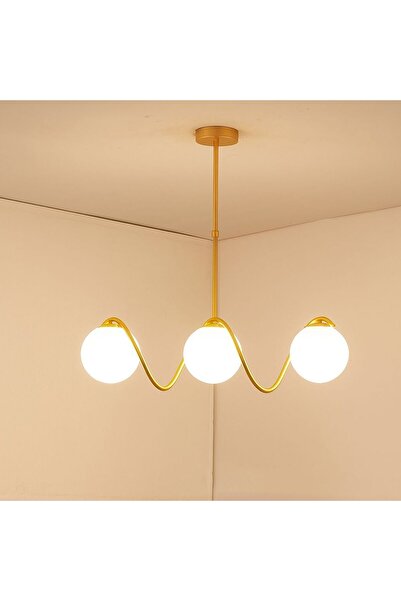 RFAN Candelabru, Model 5481/3, Cu 3 Abajururi, 3 x E27, Auriu