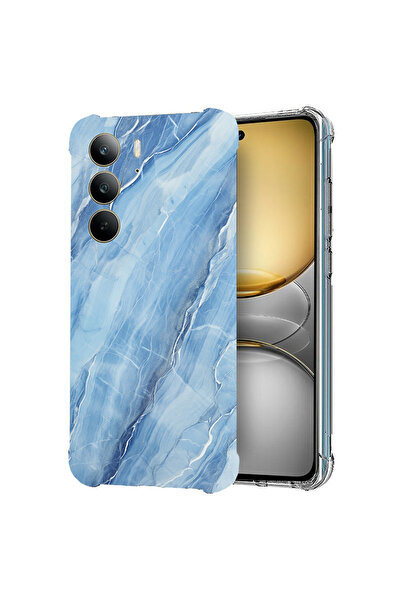 bestcase Carcasă spate antișoc pentru Realme 14x 5G, marmură albastră, 198829...