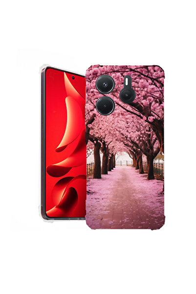 bestcase Carcasă spate antișoc pentru Xiaomi Redmi Note 14 5G, flori de cireș...
