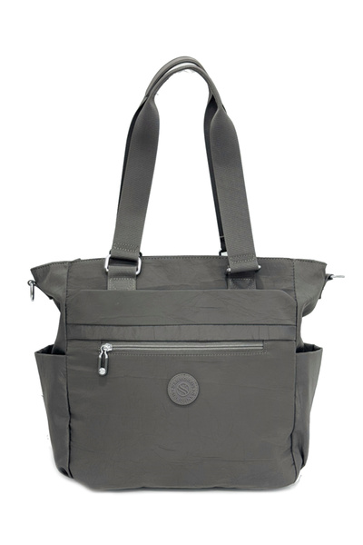 Sanmorris Γυναικεία τσάντα ώμου με πολλές τσέπες μεγάλου μεγέθους Daily HV4003 Σκούρο γκρι