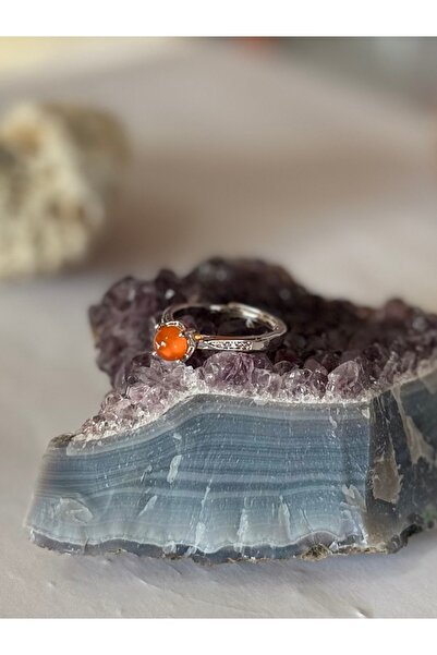 Taş-Mir Akik Taşı Doğal Taş Ayarlamalı Yüzük