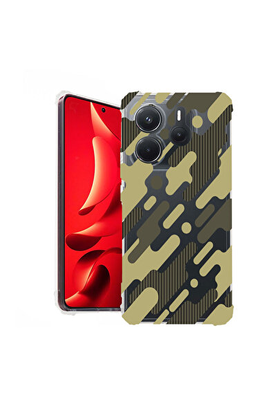 bestcase Carcasă spate antișoc pentru Xiaomi Redmi Note 14 4G, camuflaj verde...