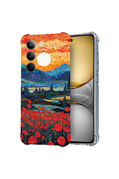 bestcase Carcasă spate antișoc pentru Realme C75, maci în apus de soare, 1988...
