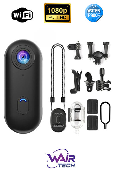 Wair Teknoloji Mini Wifi Aksiyon Kamerası 1080P Giyilebilir Aksiyon Kamera - ...