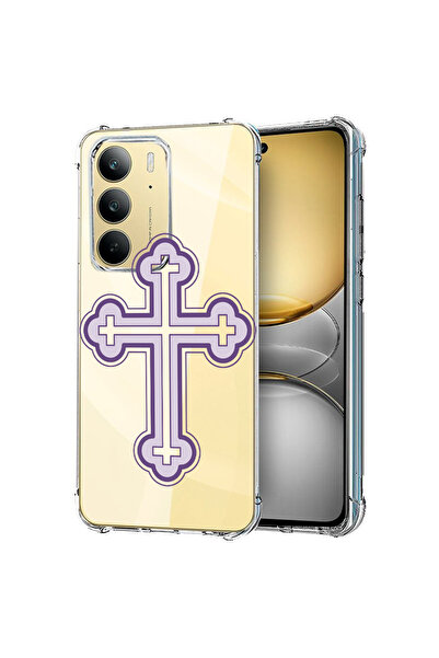 bestcase Carcasă spate antișoc pentru Realme 14x 5G, cruce mov, 1988297 AS 1789