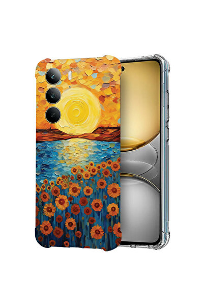 bestcase Carcasă spate antișoc pentru Realme 14x 5G, pictură floarea-soarelui...