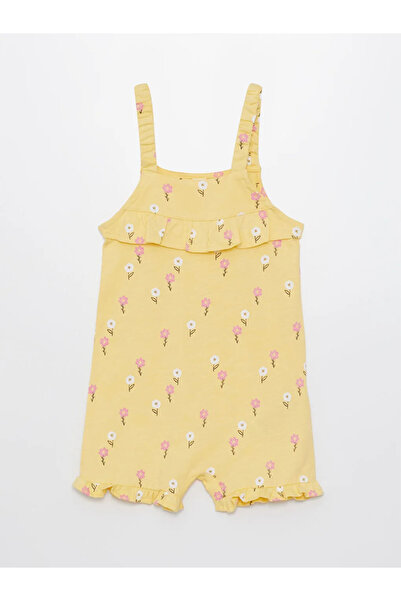 LC Waikiki LCW baby Sari Bisiklet Yaka Kız Bebek Tulum