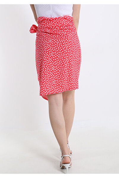 OEM Red tulip polka dot skirt that adjusts to the waist