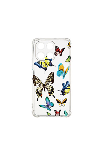 bestcase Carcasă spate antișoc pentru Honor 200 Smart, fluturi colorați frumo...