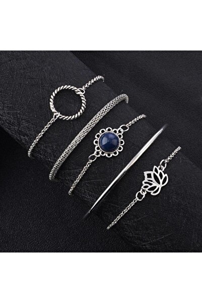 Pursehuit Set de 5 brățări argintii, Towa C1