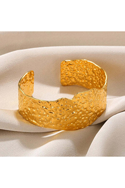 Pursehuit Brățară auriu, oțel inoxidabil, suflată cu aur de 18k, formă neregu...