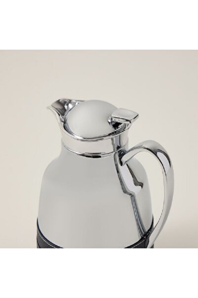 Dallaty Steel vacuum flask leather beige 1L