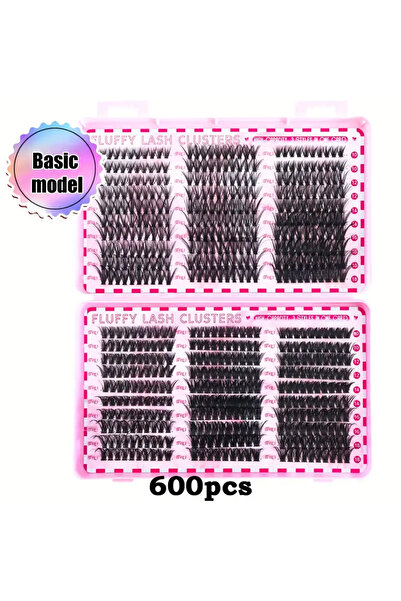 DIYEYELASH 600 Adet Takma Küme Kirpik 30D40D50D60D80D100D DIY Kirpik Uzatma Kiti
