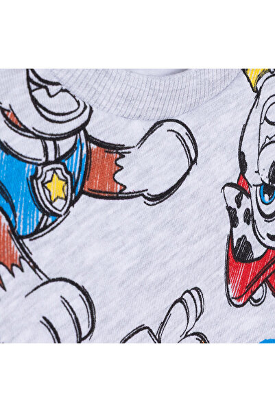 PAW PATROL Erkek Bebek Eşofman Takımı Şardonlu Bisiklet Yaka Uzun Kol Ribanalı Paça