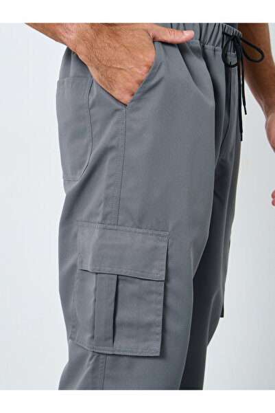 Take Two By Styli Solid Relaxed Fit Cargo Pants with Drawstring