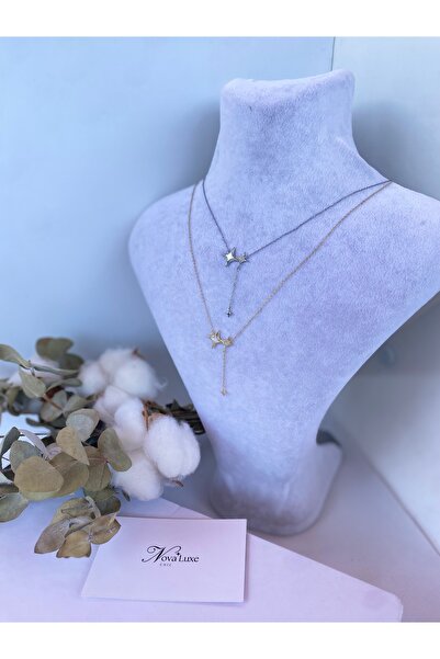 Tasarım Minimal Elegant Necklace with Gold-Silver Color Options and Polar Star Detail