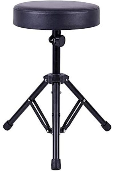 MegArya Drum Playing Folding Stool With Adjustable Seat Black