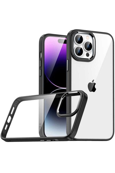 zore iPhone 14 Pro Max Compatible Omsy Flora Case-Black