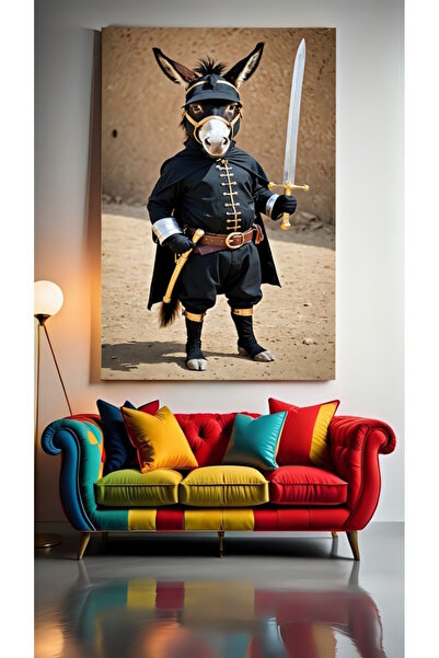 özkacar ŞOVALYE EŞŞEK I Tablou pe pânză pentru decorarea casei, perete, salon...