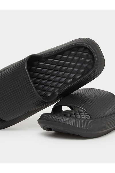 Take Two By Styli Solid Texture Anti-Slip Bathroom Slippers