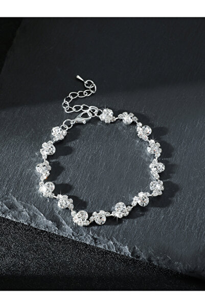 Take Two By Styli Rhinestone Flower Bracelet