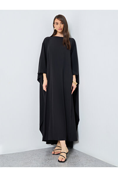 Take Two By Styli Solid Batwing Sleeve Maxi Kaftan