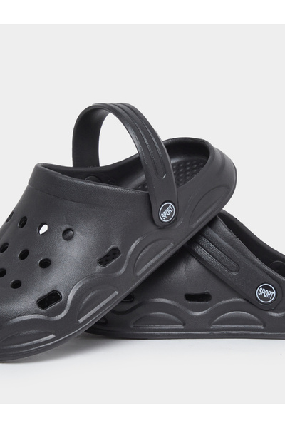 Take Two By Styli Vamp Perforated Solid Heel Strap Clogs