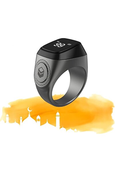 iqibla - حلقة التسبيح الذكية من الألومنيوم - جرافيت - 18 ملم