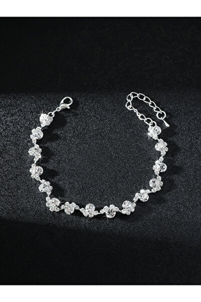 Take Two By Styli Rhinestone Flower Bracelet