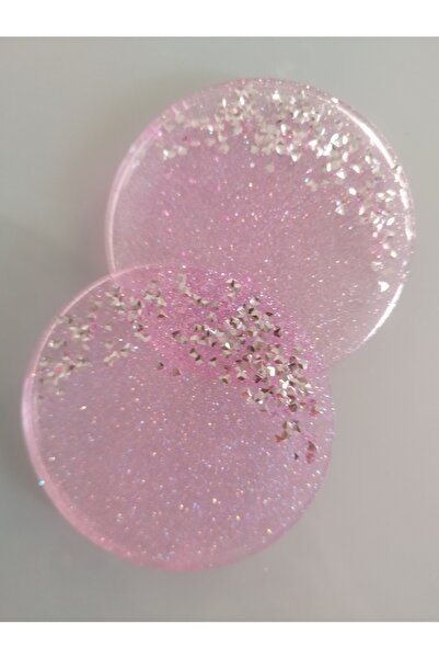 karelim home 2-Piece Pink Coaster Epoxy Stylish Design Special Series (Specia...