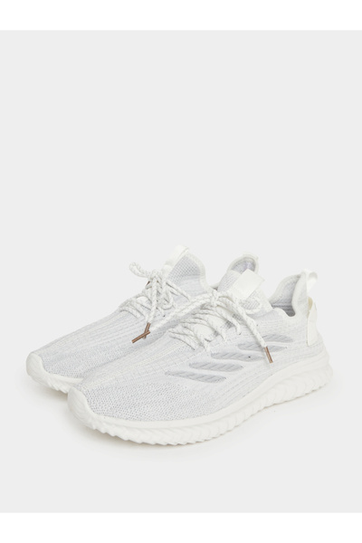 Take Two By Styli Textured Lace Up Sneakers