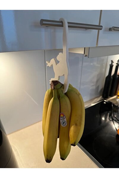 teknotrust Maymun Figürlü Muz Askısı, Renkli ve Şık Mutfak Dekoru