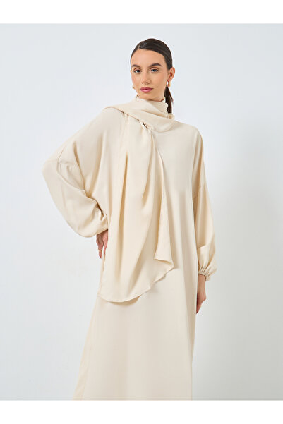 Take Two By Styli Solid Long Sleeve Hooded Pocket Detail Abaya
