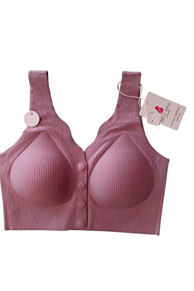 elfida butik16 Lazer Kesim Önden Çıtçıtlı Sütyen