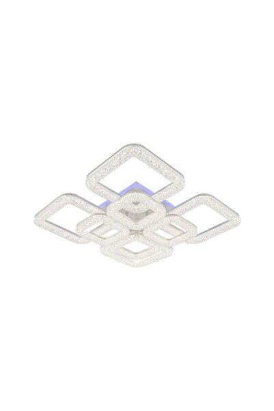 RFAN LED Chandelier, Model R9161/4+4C, With Remote Control, 3 Types of Light Plus RGB, 137W, White