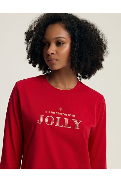 Henderson Women's Christmas-themed pajamas with a unique design featuring small snowflakes |Dotie