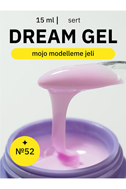 MOJO Tırnak Jeli Dream Gel 52 Pembe Tırnak Uzatma ve Modelaj Jeli, 15 ml