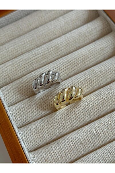 İncikcincik Ayarlanabilir Burgu Yüzük - 925 Ayar Gümüş